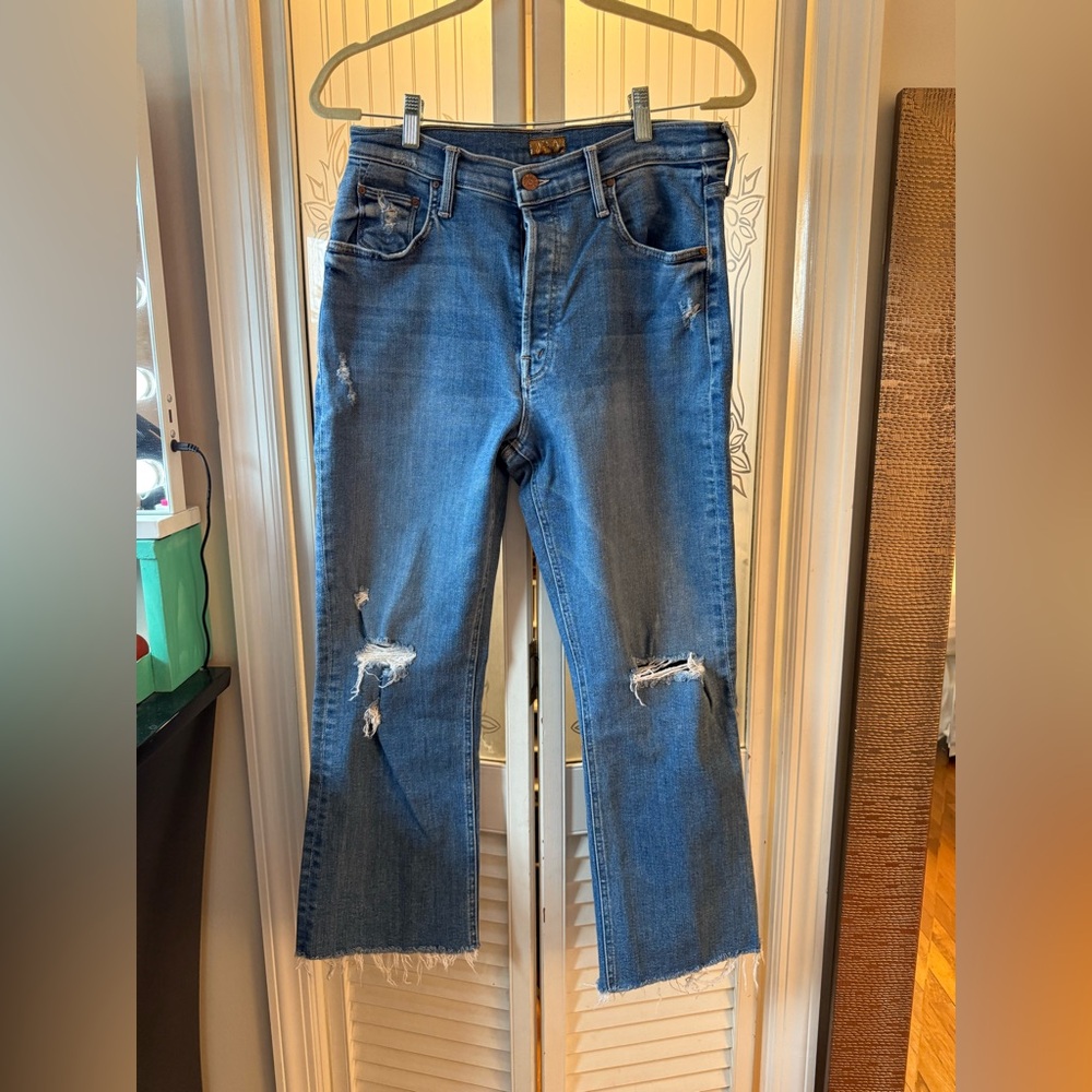 Women's Blue Distressed Jeans